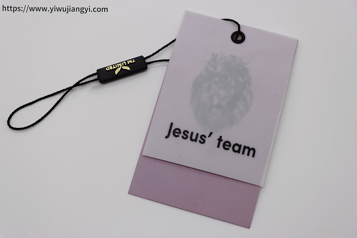 Light Purple Double-Layer Creative Theme Hang Tag (with Gold Foil Label String)