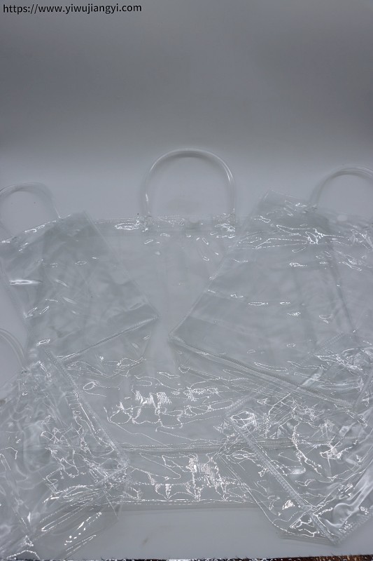 Thickened Transparent PVC Flat Mouth Tote Bag